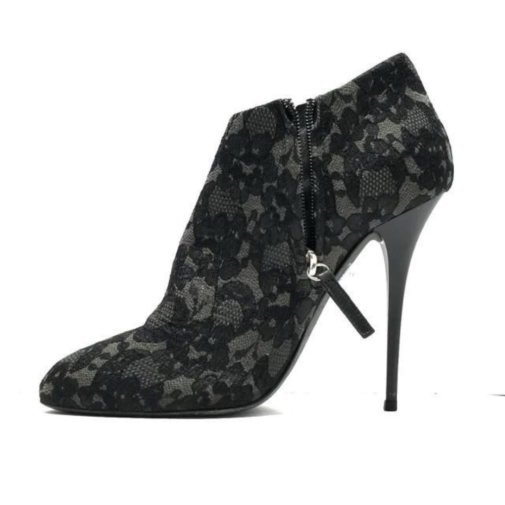 Giuseppe Zanotti black lace ankle boots